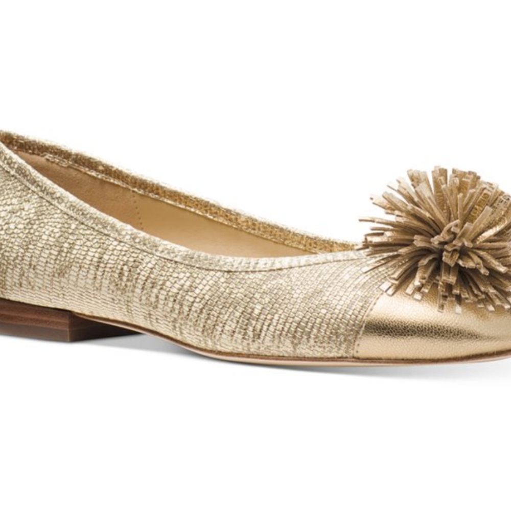 MICHAEL Michael Kors Lolita Ballet Flats - Gold - 7.5M